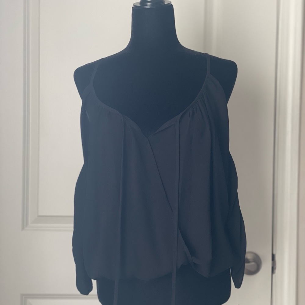 Black off the shoulder blouse